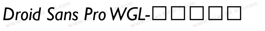 Droid Sans Pro WGL字体转换